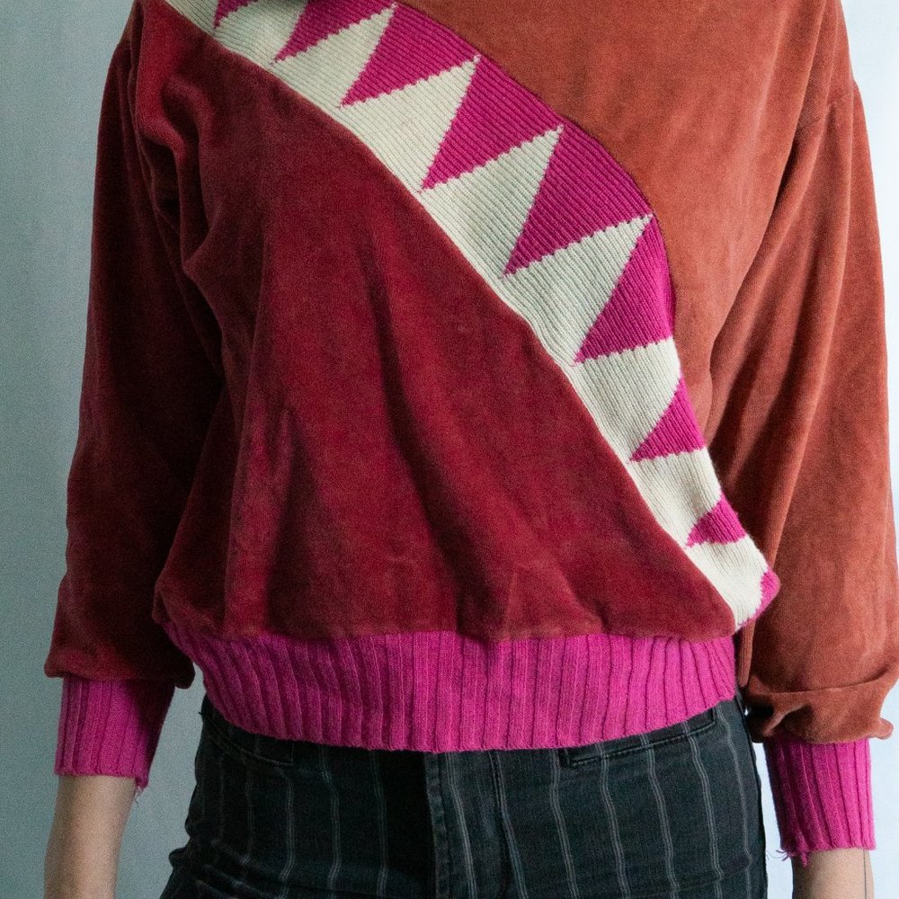 One-of-a-kind Patchwork Sweater - Picture 2 of 3